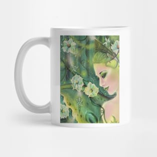 The green fairy with moonflowers By Renee L. Lavoie Mug